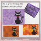 Black Cat ITH Mug Rug Machine Embroidery Design | Halloween Themed Spider Web Quilted Design, In The Hoop Project (2767)