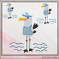 Seagull Machine Embroidery Design, Pirate Ship Captain Embroidery Pattern, Seagull Pirate Beach Design, 6 Sizes (2788)
