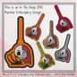 Jack Skellington ITH Key Fob Machine Embroidery Design | Sally and Jack Halloween Themed In-The-Hoop Key Tag Pattern (2801)