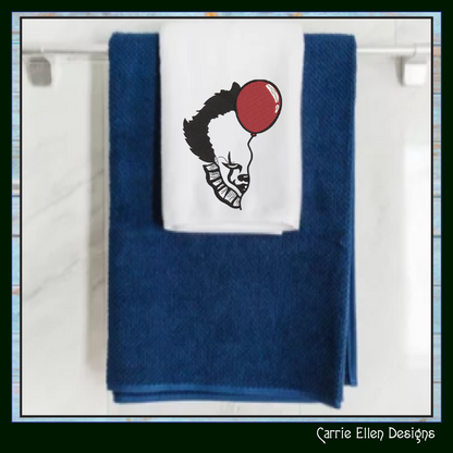 Pennywise the Clown Balloon Machine Embroidery Design – Horror Movie Inspired Pattern, 6 Sizes (2805)