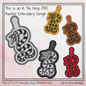 Sandworm ITH Key Fob Machine Embroidery Design – Spooky In-The-Hoop Key Tag Pattern (2812)