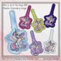 Princess Celestia ITH Key Fob Machine Embroidery Design | My Little Pony Inspired In-The-Hoop Bag Tag Project (2830)