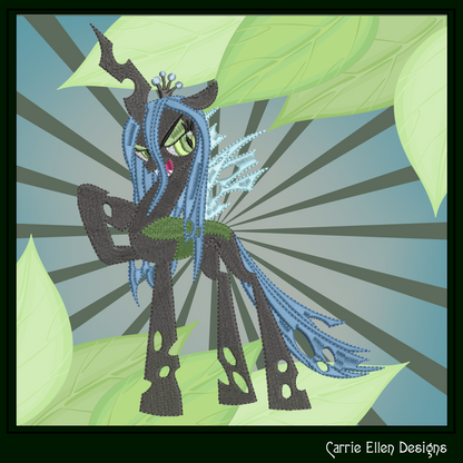 Queen Chrysalis Machine Embroidery Design | My Little Pony Equestrian Girl Gen 5 | Fan Art Design | 6 Sizes (2836)