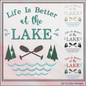 Life is Better at the Lake Machine Embroidery Design, Family Camping Vacation Décor, Beach House (2838)