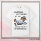 “Whatever Life Throws At You, Just Duck” Comfort Colors Short Sleeve Tee,  Snarky T-shirt Design (P-6017)