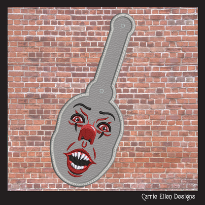 Pennywise the Clown ITH Keychain Machine Embroidery Design | Horror Clown In The Hoop Key Fob Pattern (2859)