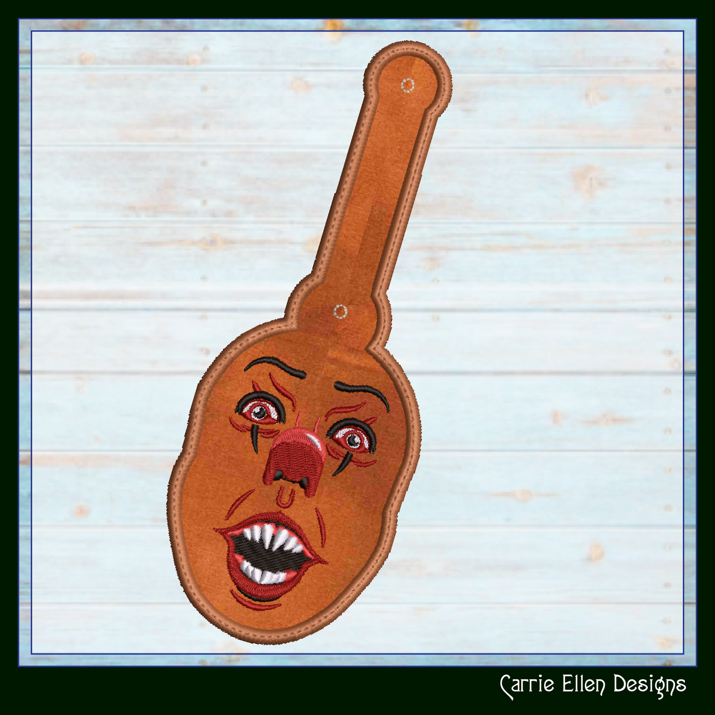 Pennywise the Clown ITH Keychain Machine Embroidery Design | Horror Clown In The Hoop Key Fob Pattern (2859)