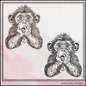 Chimpanzee Sketch Machine Embroidery Design | Realistic Monkey Embroidery Pattern | Wildlife Animal Sketch Stitch File, 6 Sizes (2868)