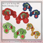 Christmas Grinch ITH Shoe Wings, Machine Embroidery Holiday Shoelace Charms, Grinch Dangling X-mas Ornament (2870)