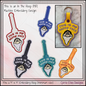 This Is My Happy Face ITH Key Fob Machine Embroidery Design | Funny Dwarf Keychain | In The Hoop Snap Tab | Adult Humor (2872)