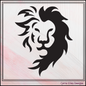 Lion SVG Design, Animal Clipart, Lion Head Silhouette Vector Art File, Wild Cat Design (2873)