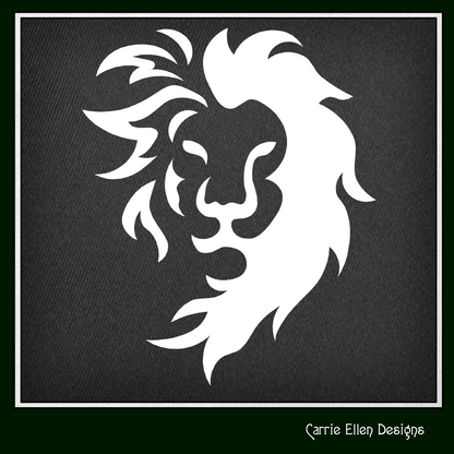 Lion SVG Design, Animal Clipart, Lion Head Silhouette Vector Art File, Wild Cat Design (2873)