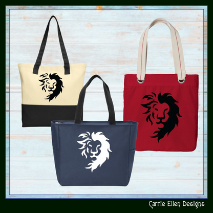 Lion SVG Design, Animal Clipart, Lion Head Silhouette Vector Art File, Wild Cat Design (2873)