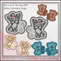 Yorkshire Terrier Shoe Wings ITH Machine Embroidery Design | Yorkie Dog Lace-Up Sneaker Accessory | Cute Puppy Shoe Charm Embroidery File (2901)