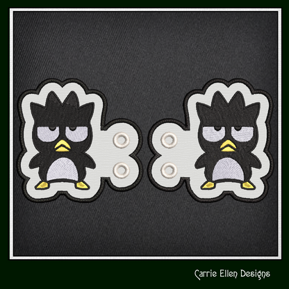 Penguin Character In The Hoop Machine Embroidery Shoe Wing Design, ITH Badtz Maru Hello Kitty and Friends Fandom Cartoon (2947)