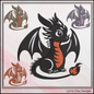 Cute Baby Dragon Machine Embroidery Design | Fantasy Dragon Stitch File | Kawaii Dragon Embroidery Pattern | Magical Creature Design, 6 Sizes, (2974)