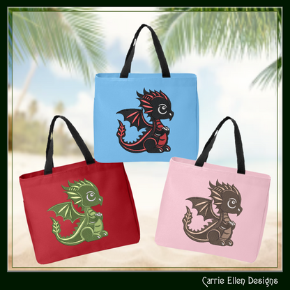 Adorable Baby Dragon Machine Embroidery Design, Cute Fantasy Animal, Leaf Tail Dragon, 6 Sizes (2977)