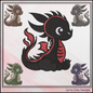 Cute Baby Dragon Machine Embroidery Design | Fantasy Dragon Stitch File | Kawaii Dragon Embroidery Pattern | Magical Creature Design, 6 Sizes, (2978)