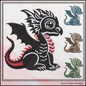 Cute Baby Dragon Machine Embroidery Design | Fantasy Dragon Stitch File | Kawaii Dragon Embroidery Pattern | Magical Creature Design, 6 Sizes, (2980)