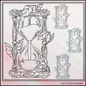 Hourglass Machine Embroidery Design, Woodlands Nature Framed Line Art Timepiece Sketch Design, 6 Sizes (3026)