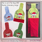 Christmas ITH Towel Topper Machine Embroidery Design, Peeking Red Nosed Reindeer, In The Hoop Kitchen Towel Hanger Design (3074)