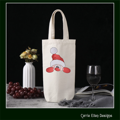 Christmas Machine Embroidery Design, Santa Claus, Peeking Red Nose Santa, Holiday Cartoon, 6 Sizes (3075)
