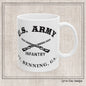 US Army Fort Benning Infantry Ceramic Mug – Vintage WWII U.S. Army Reproduction – 11oz & 15oz (P-6044)