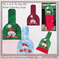 Christmas ITH Towel Topper Machine Embroidery Design, Peeking Red Nosed Santa Claus In The Hoop Kitchen Towel Hanger Design (3076)