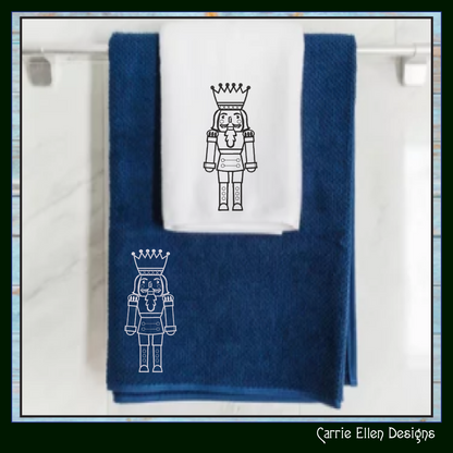 Classic Nutcracker Line Art Machine Embroidery Design | Christmas Soldier Pattern, 6 Sizes (3084)