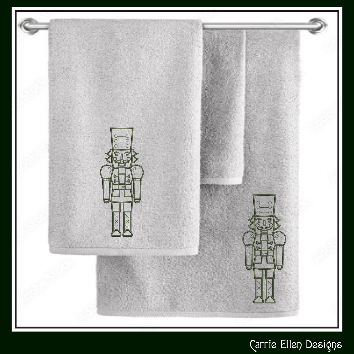 Classic Nutcracker Line Art Machine Embroidery Design | Christmas Soldier Pattern, 6 Sizes (3085)