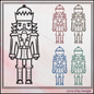 Classic Nutcracker Line Art Machine Embroidery Design | Christmas Soldier Pattern, 6 Sizes (3086)
