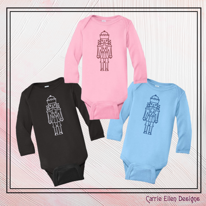 Classic Nutcracker Line Art Machine Embroidery Design | Christmas Soldier Pattern, 6 Sizes (3086)