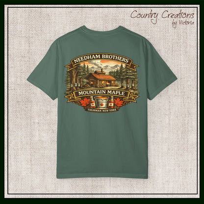 Needham Brothers Mountain Maple Short Sleeve T-Shirt, Comfort Colors Pigment Dyed Tee(3891)