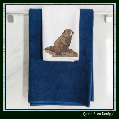 Groundhog Machine Embroidery Design, Groundhog Day, Garden Animal Pattern, Woodchuck Marmot Woodland Animal, 6 Sizes (3139)