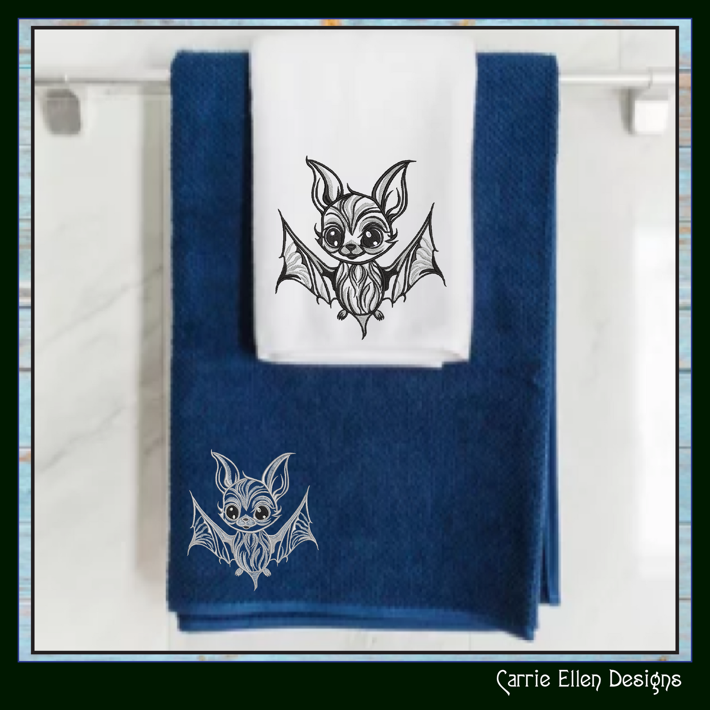 Bat Machine Embroidery Design, Adorable Bat for Kids Apparel, Flying Animal Pattern, 6 Sizes (3160)