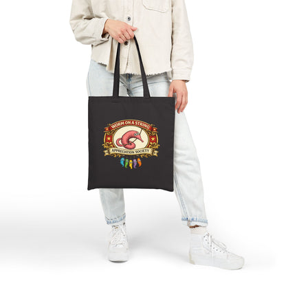 Worm on a String Appreciation Society – Canvas Reusable Tote Bag (3899)