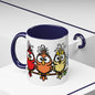 Colorful Cartoon Birds Coffee Mug — Chicks on a Stick 11/15oz Accent Mug (4278)