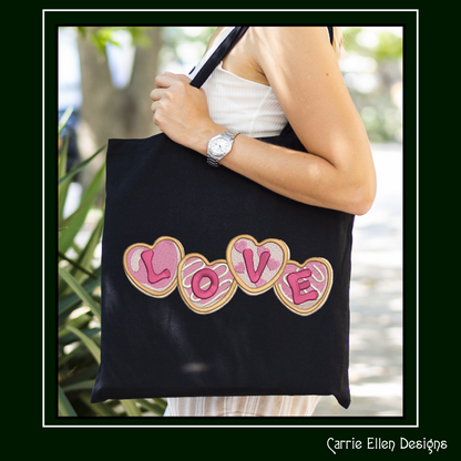 Love Machine Embroidery Design, Valentines Day Holiday Cookie Pattern, Romantic Desert Décor, 6 Sizes (3184)