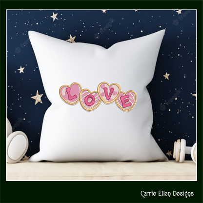 Love Machine Embroidery Design, Valentines Day Holiday Cookie Pattern, Romantic Desert Décor, 6 Sizes (3184)