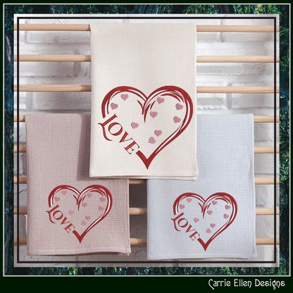 Love Heart Machine Embroidery Design – Valentine’s Day Love & Hearts Pattern, Romantic Holiday Art, 6 Sizes (3203)