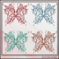 Butterfly Machine Embroidery Design, Swirled Winged Floral Winged Decorative Butterfly Pattern, 6 Sizes (3213)