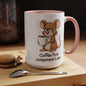 Coffee First, Judgment Later Accent Coffee Mug — Funny Sarcastic Mouse Design 11/15 oz (3860)