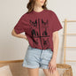 Geometric Cat Comfort Colors® T-Shirt | Minimalist Garment Dyed Cat Tee,  12 Colors (4279)