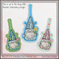 Garden Bee Gnome ITH Key Fob Machine Embroidery Design | Spring Gnome In-The-Hoop Key Tag (3246)