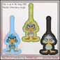 Angry Duck ITH Key Fob Machine Embroidery Design | Grumpy Duck In-The-Hoop Key Tag with Attitude (3248)