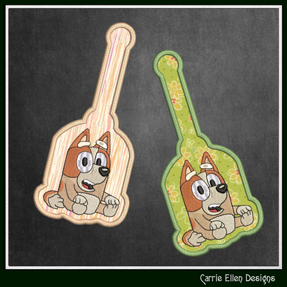 Bingo ITH Key Fob Machine Embroidery Design | Cartoon Character Keytag | Fan Favorite In-The-Hoop Project (3254)