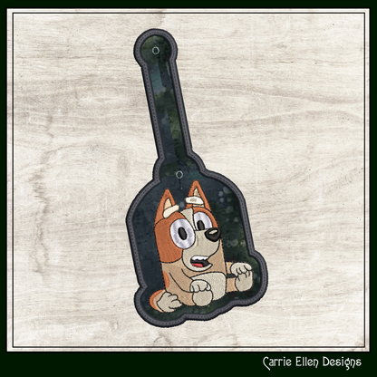 Bingo ITH Key Fob Machine Embroidery Design | Cartoon Character Keytag | Fan Favorite In-The-Hoop Project (3254)