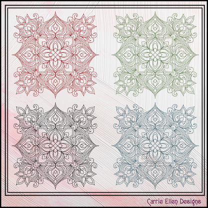 Mandala Machine Embroidery Design, Lace Embroidery, Mandala Flower, Floral Line Art, Spiritual Embroidery Design, 6 Sizes (3267)