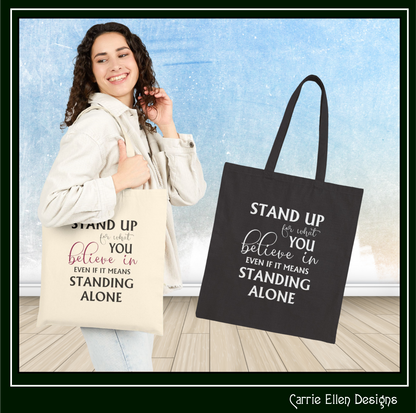 Stand Up for What You Believe In – Empowering Inspirational Quote SVG File | Print & Cut Design (3336)