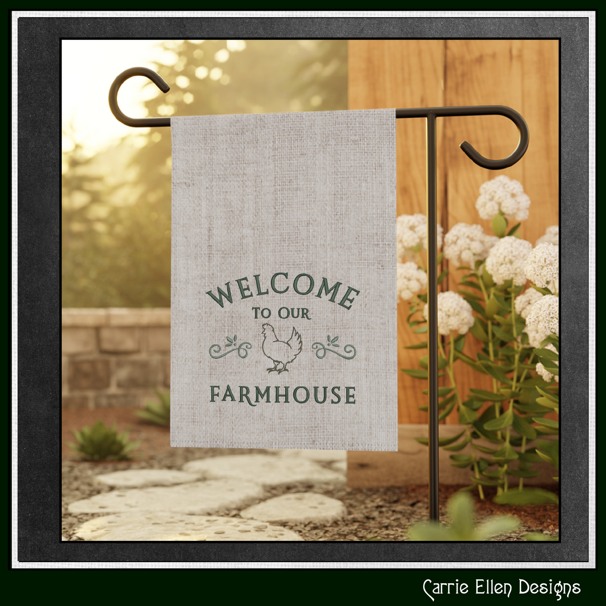 Welcome to our Farmhouse Machine Embroidery Design | Country Home Decor, 6 Sizes (3427)